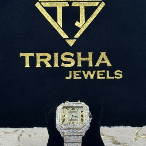 Luxury Square Dial Moissanite Diamond Watch