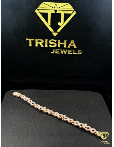Rose Gold Clover VVS Moissanite Diamond 925 Sterling Silver Bracelet