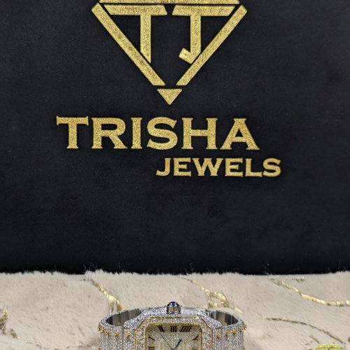 Luxury Square Face Iced Out Diamond Watch