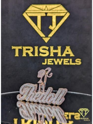 VVS Moissanite Diamonds 925 Sterling Silver Hip Hop Men Iced Out the Doll Name Pendant