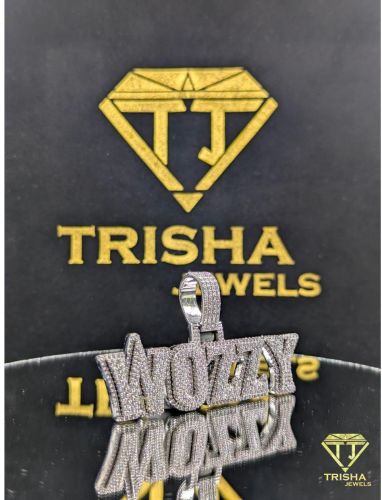925 Sterling Silver Personalized Wozzy Name VVS Moissanite Hip Hop Luxury Jewelry Pendant