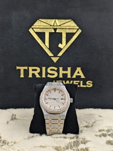 Premium Hip Hop Iced out VVS Moissanite Diamond Men Wristwatch