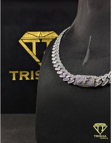 925 Sterling Silver VVS Moissanite Diamond Hip Hop Premium Cuban Link Chain