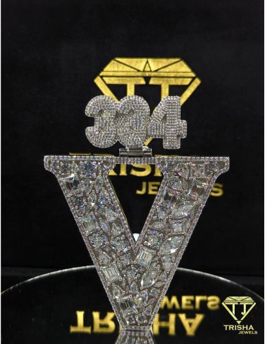 304 Number Charm Moissanite Diamond Iced Out Pendant