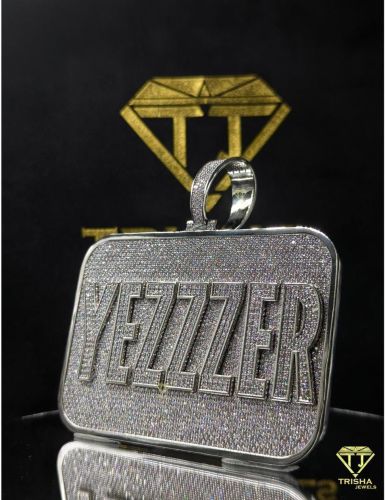 Luxury Custom Nameplate Iced Out VVS Moissanite Diamonds Hip Hop Jewelry Statement Pendant