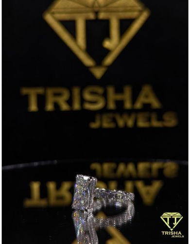 925 Sterling Silver VVS Moissanite Diamond Elegant Bridal Ring