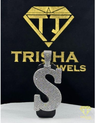 925 Sterling Silver Letter S Moissanite Diamond Bling Hip Hop Iced Out Jewelry Pendant