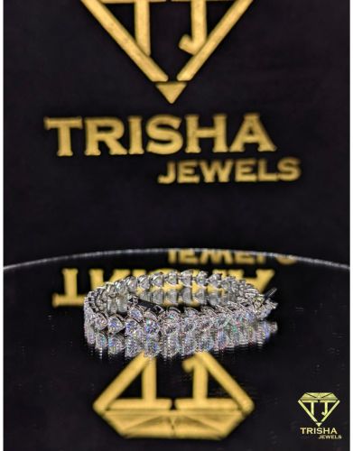 925 Sterling Silver VVS Moissanite Diamond Hip Hop Iced Out Tennis Bracelet
