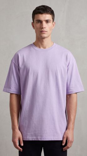 Mens Lavender Oversized Cotton T Shirt