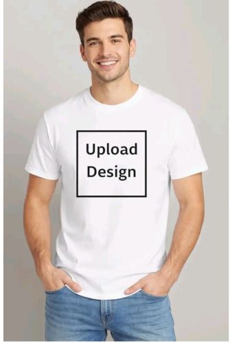140 GSM Polyester Customized Round Neck T-shirt