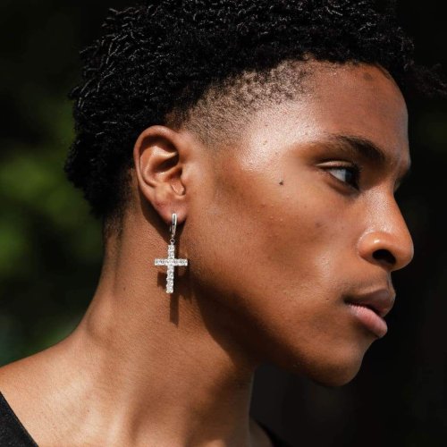 Ascher Cross Luxe 925 Silver Dangler Earrings