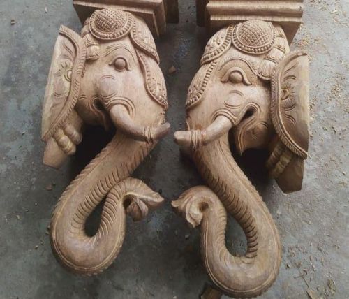 18 Inches Wooden Handmade Elephant Head