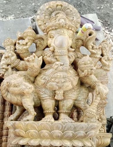 48 Inch Vaagai Wood Ganesha Idol