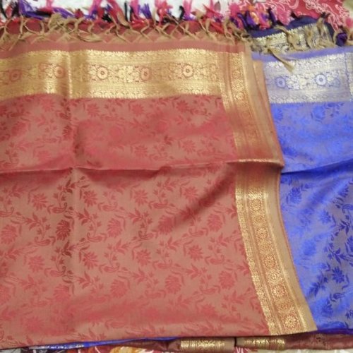 Golden Border Design Scarf