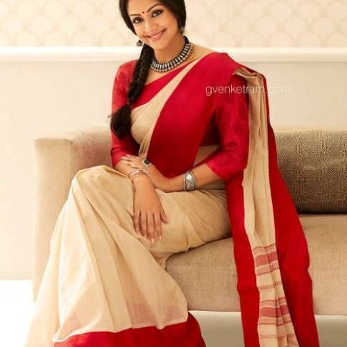 Red Border Pooja Saree