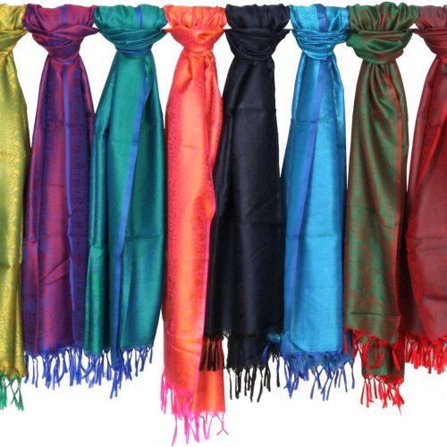 Self Design Art Silk Scarfs