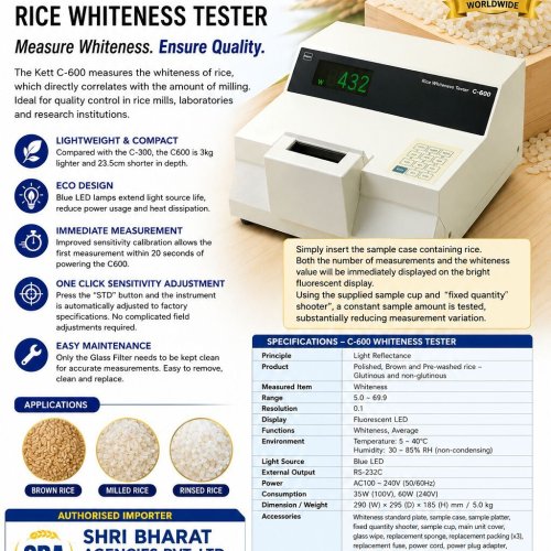 Kett C600 Rice Whiteness Tester