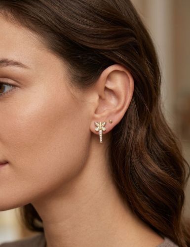 Star Shape Diamond Earring