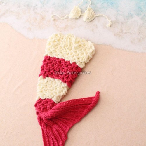 Coral Mermaid Crochet Costume Set