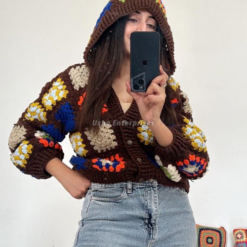 Vintage Patchwork Crochet Jacket