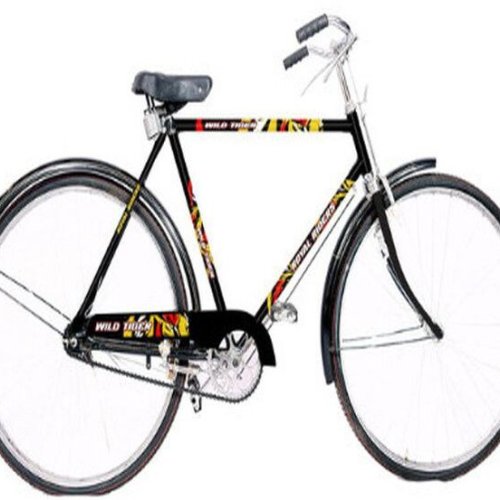 22 Inch Mens Standard P Bar Black Bicycle