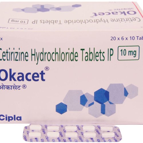 Okacet 10mg Cetirizine Hydrochloride Tablet
