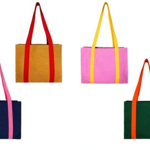 24oz Cotton Canvas Long Handle Shoulder Tote Bag