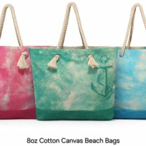 Cotton Canvas Beach Bags