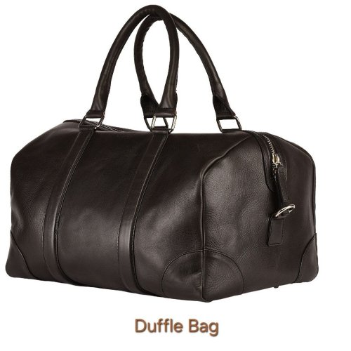 Black Leather Duffle Bag