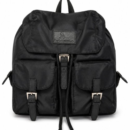 Black Polyester Multi Compartment Backpack
