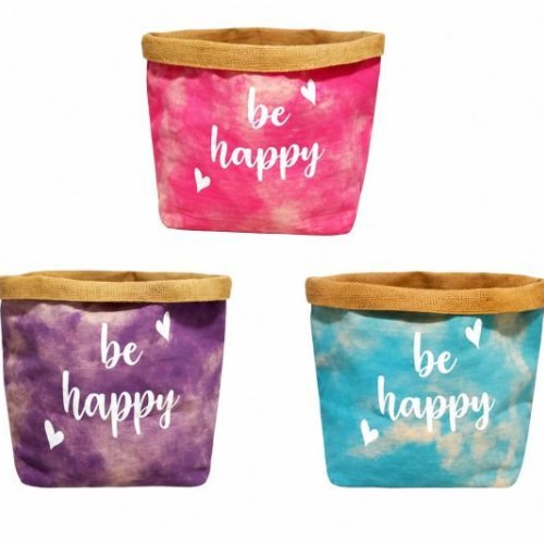 Cotton Canvas Reversible Storage Bin Basket