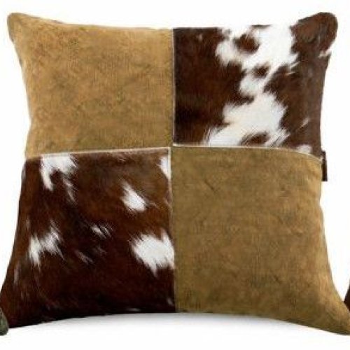 Cowhide Canvas Cushion Cover