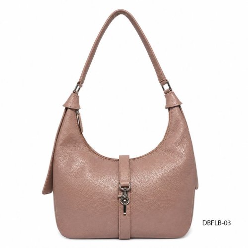 Dusty Pink Faux Leather Ladies Hobo Bag