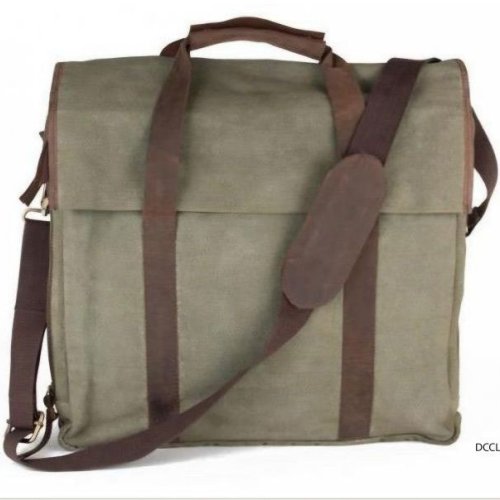 Green Canvas Messenger Bag