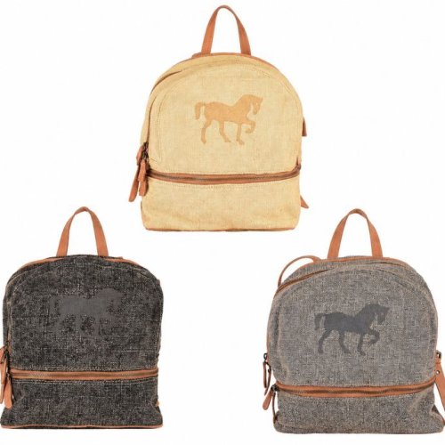 Jute Leather Trim Backpack