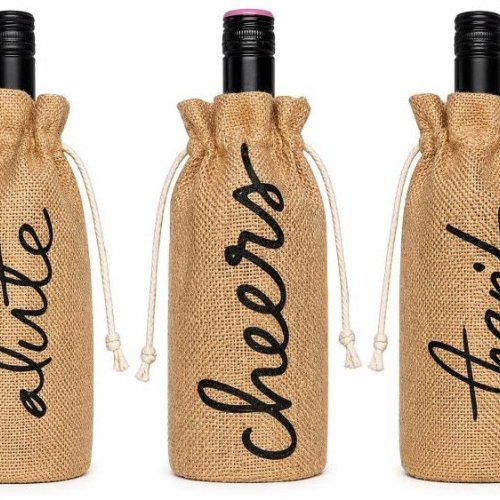 Jute Wine Bottle Gift Bag