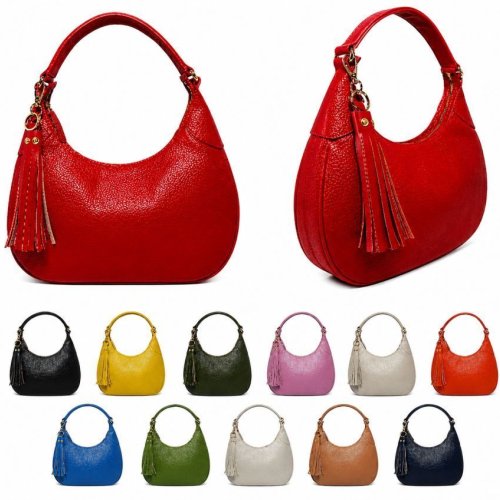 multi color faux leather fancy hobo bag