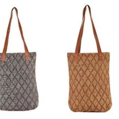 Textured Jute Tote Bag