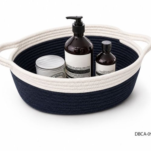Woven Cotton Rope Storage Basket