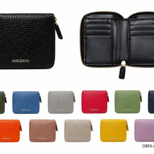 Zip Around Faux Leather Wallet