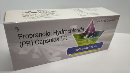 Propranolol Hydrochloride 40mg Extended Release Capsules