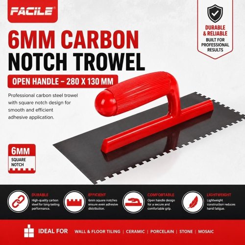 Carbon Steel Notch Trowel