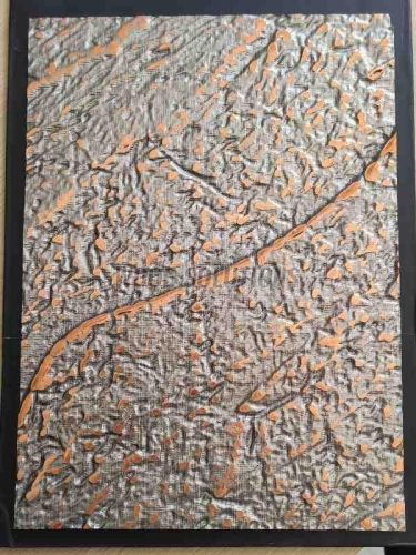Copper Finish Liquid Metal Wall Panel