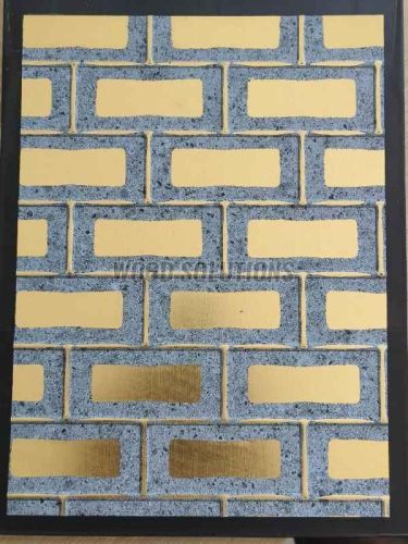Golden Liquid Metal Wall Panel