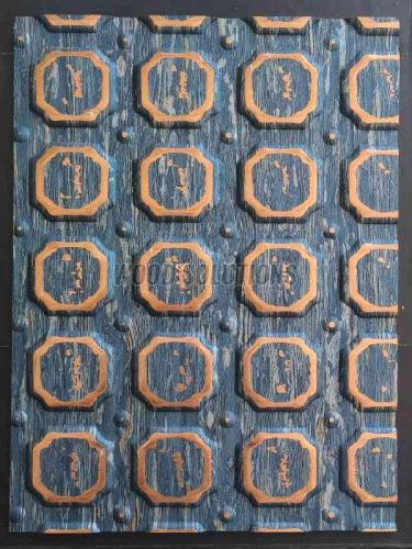 Metallic Blue Liquid Metal Wall Panel