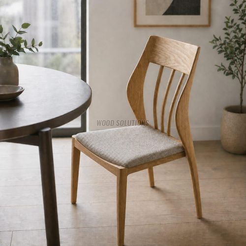 Modern Pine Wood Armless Chair