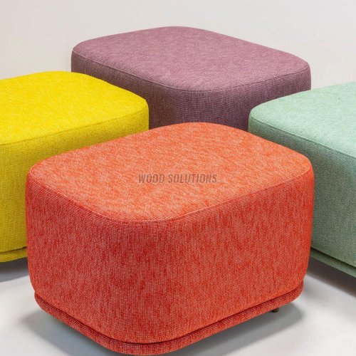 Square Velvet Pouffe Stool