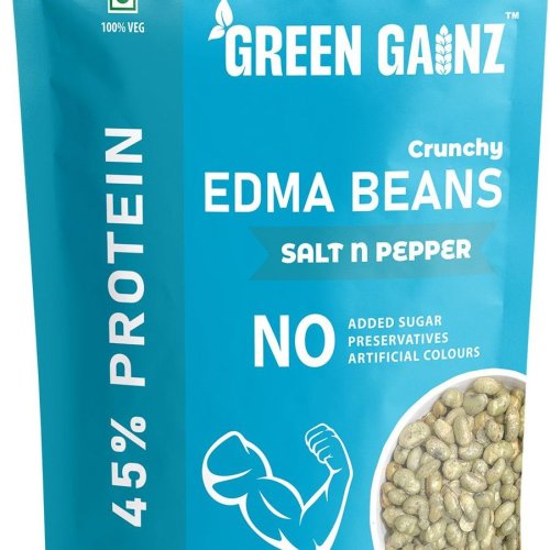 Green Gainz Salt N Pepper Flavour Roasted Edamame Beans
