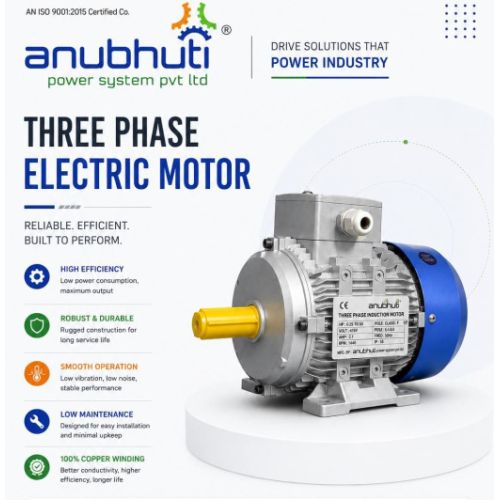 1HP Aluminum Three Phase Induction Motor