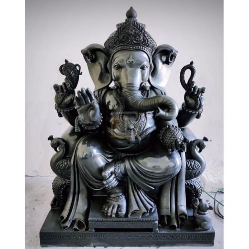 Marble Black Ganesh Statue